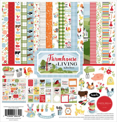 Carta Bella Farmhouse Living 12x12 Inch Collection Kit (CBLIV145016) (OUTLET)