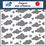 Carta Bella Cool Clouds And Stars Stencil (CBLB160033) (OUTLET)
