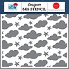 Carta Bella Cool Clouds And Stars Stencil (CBLB160033) (OUTLET)