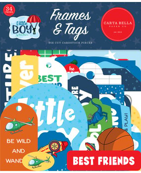 Carta Bella Little Boy Frames & Tags (CBLB160025) (OUTLET)