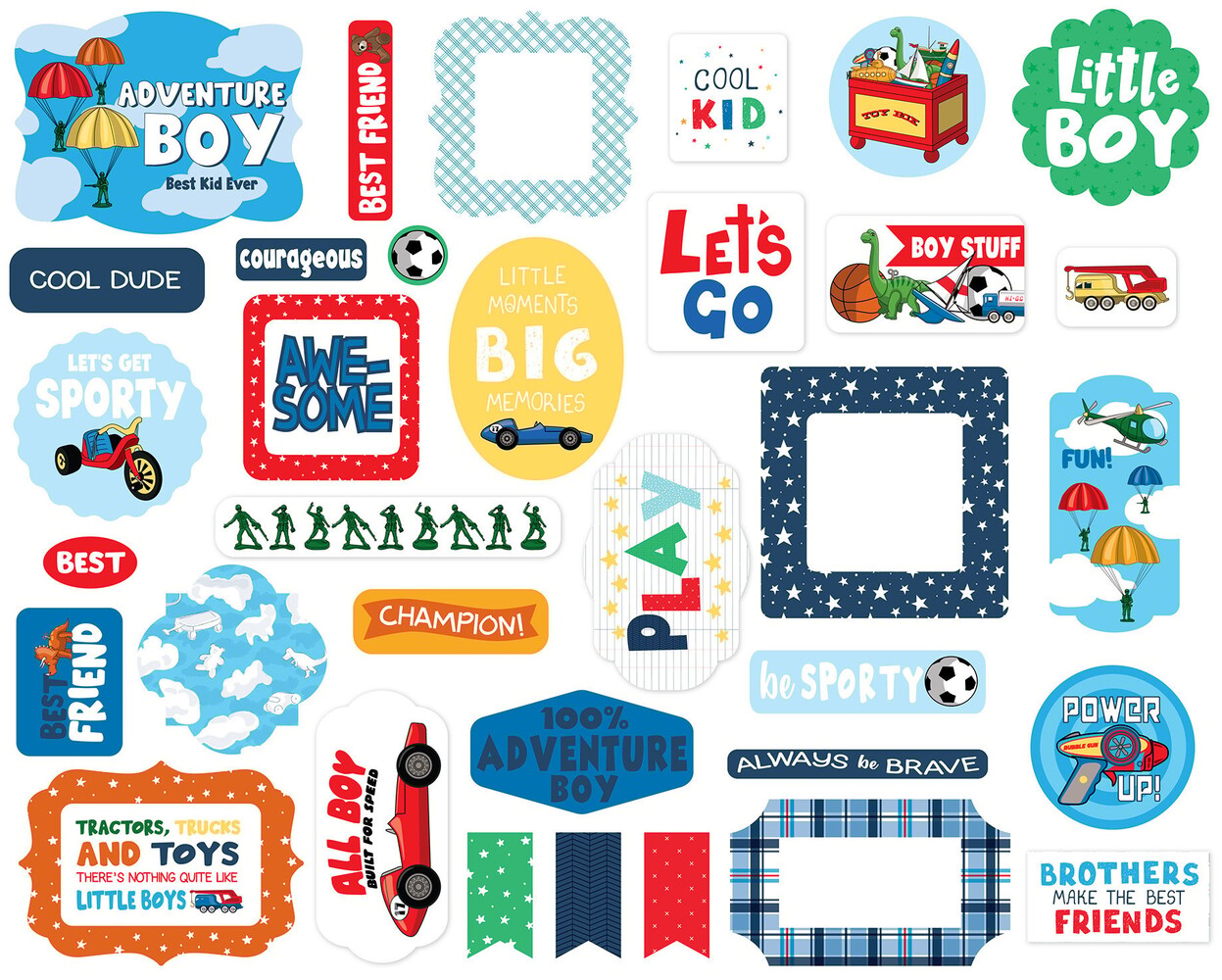 Carta Bella Little Boy Ephemera (CBLB160024) (OUTLET)