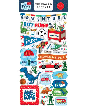 Carta Bella Little Boy Chipboard Accents (CBLB160021) (OUTLET)