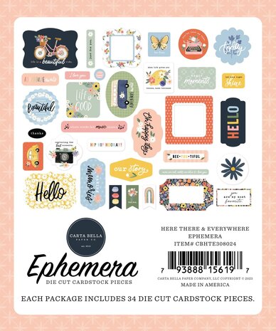 Carta Bella Here There And Everywhere Ephemera (CBHTE308024) (OUTLET)