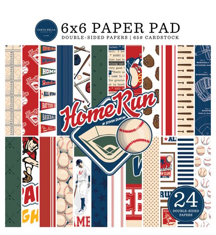 Carta Bella Home Run 6x6 Inch Paper Pad (CBHR313023) (OUTLET)