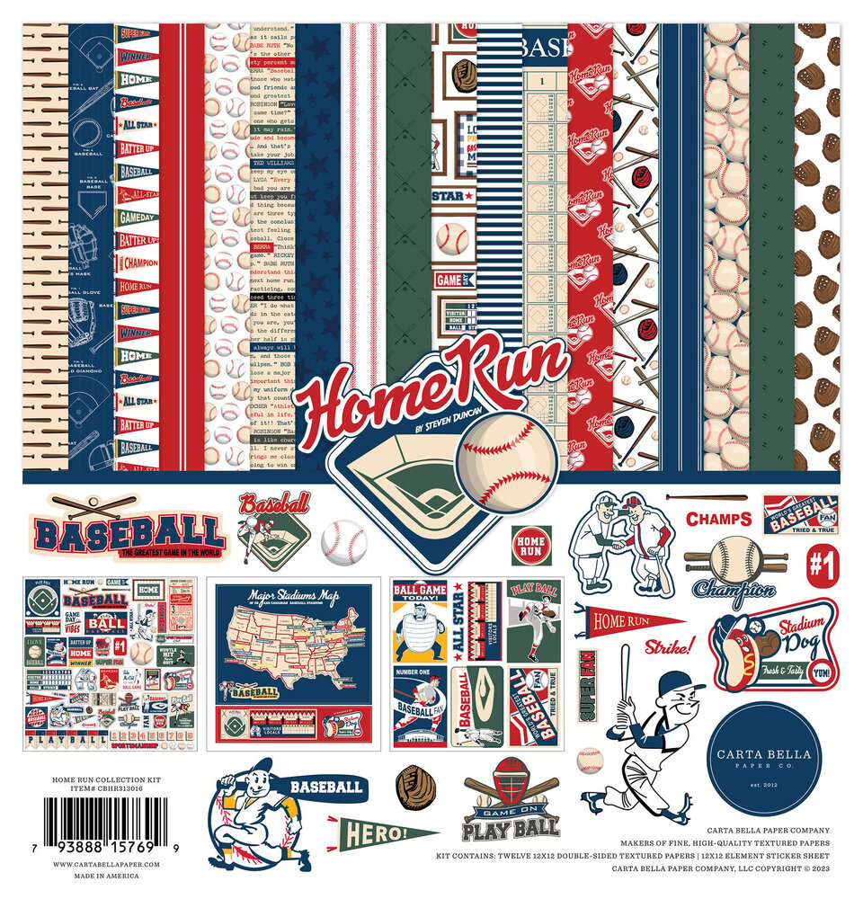 Carta Bella Home Run 12x12 Inch Collection Kit (CBHR313016) (OUTLET)