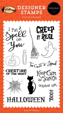 Carta Bella Creep It Real Clear Stamps (CBHP153041) (OUTLET)