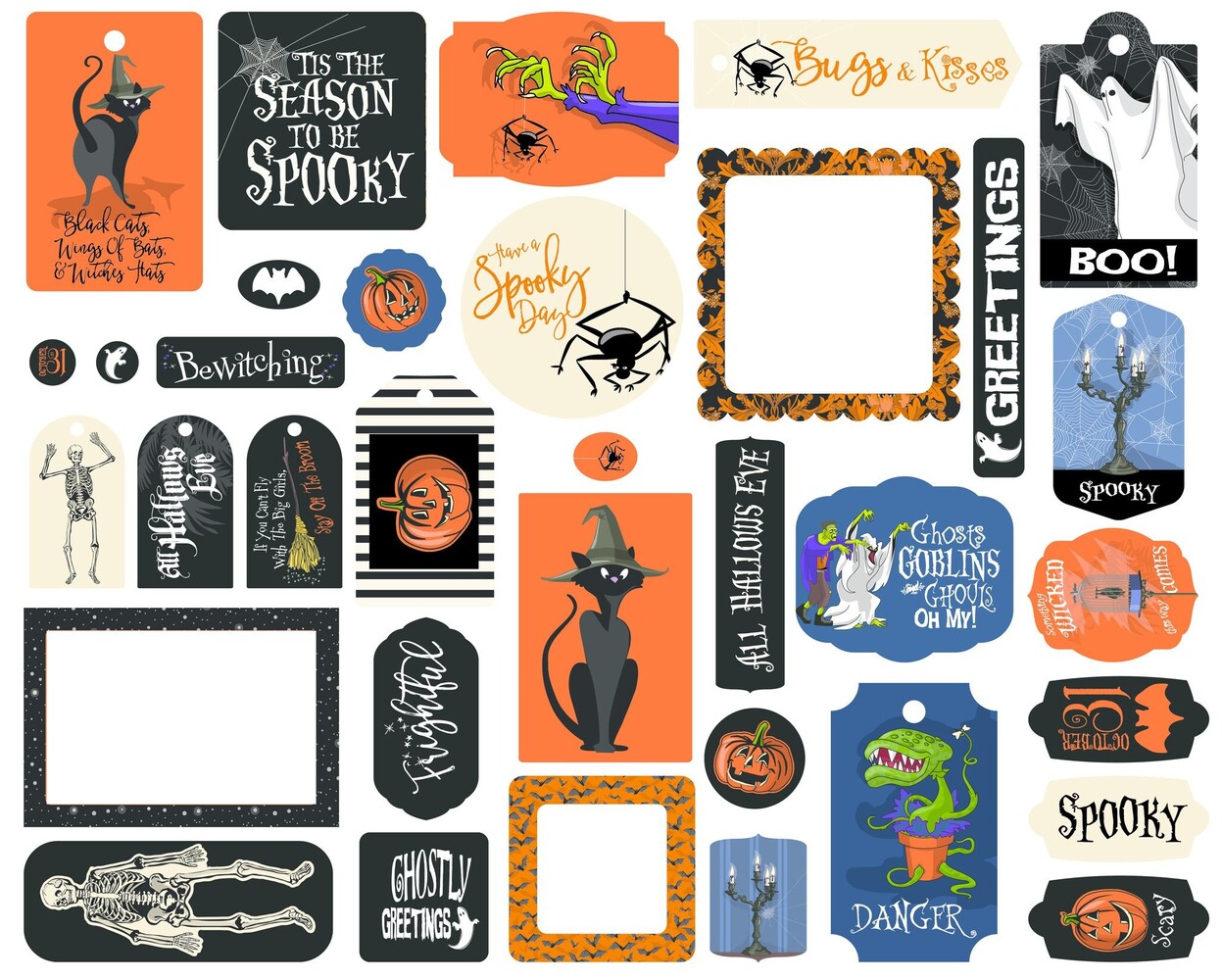 Carta Bella Hocus Pocus Frames & Tags (CBHP153025) (OUTLET)