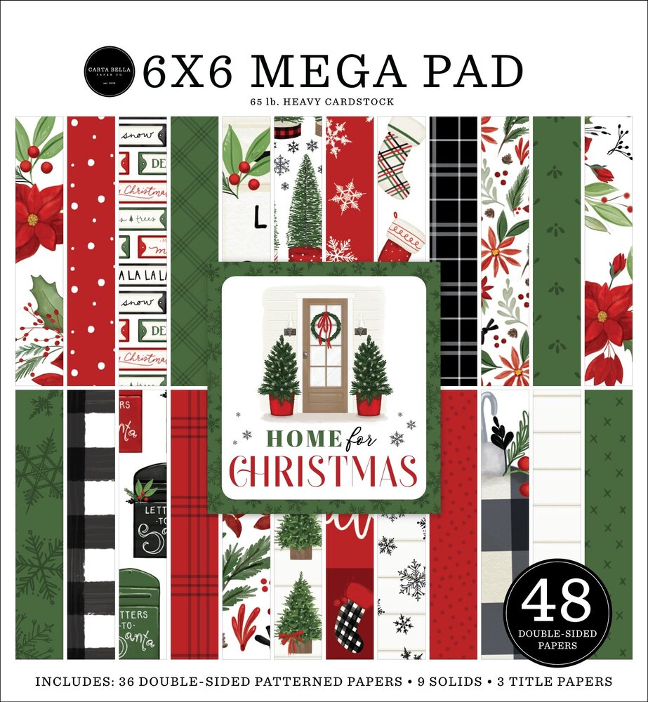 Carta Bella Home For Christmas 6x6 Inch Cardmakers Mega Pad (CBHFC139031) (OUTLET)