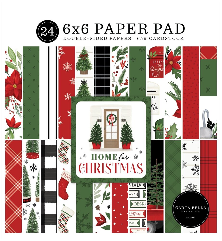 Carta Bella Home For Christmas 6x6 Inch Paper Pad (CBHFC139023) (OUTLET)