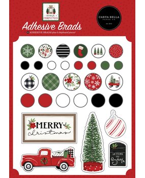 Carta Bella Home For Christmas Adhesive Brads (CBHFC139020) (OUTLET)