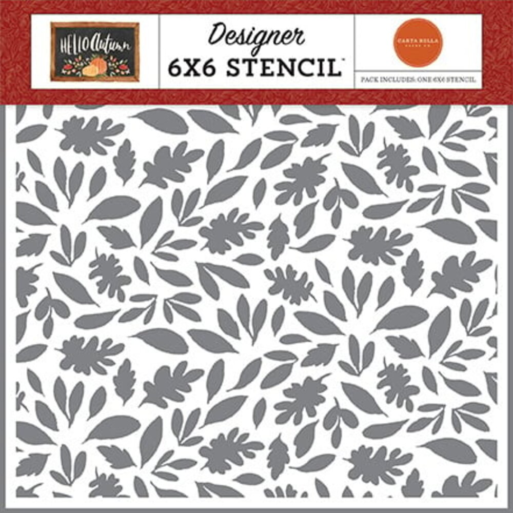 Carta Bella Harvest Leaves 6x6 Inch Stencil (CBHEA122033) (OUTLET)