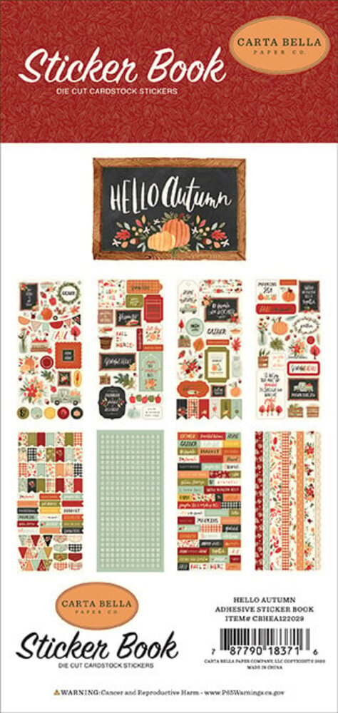 Carta Bella Hello Autumn Sticker Book (CBHEA122029) (OUTLET)