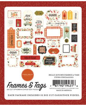 Carta Bella Hello Autumn Frames & Tags (CBHEA122025) (OUTLET)