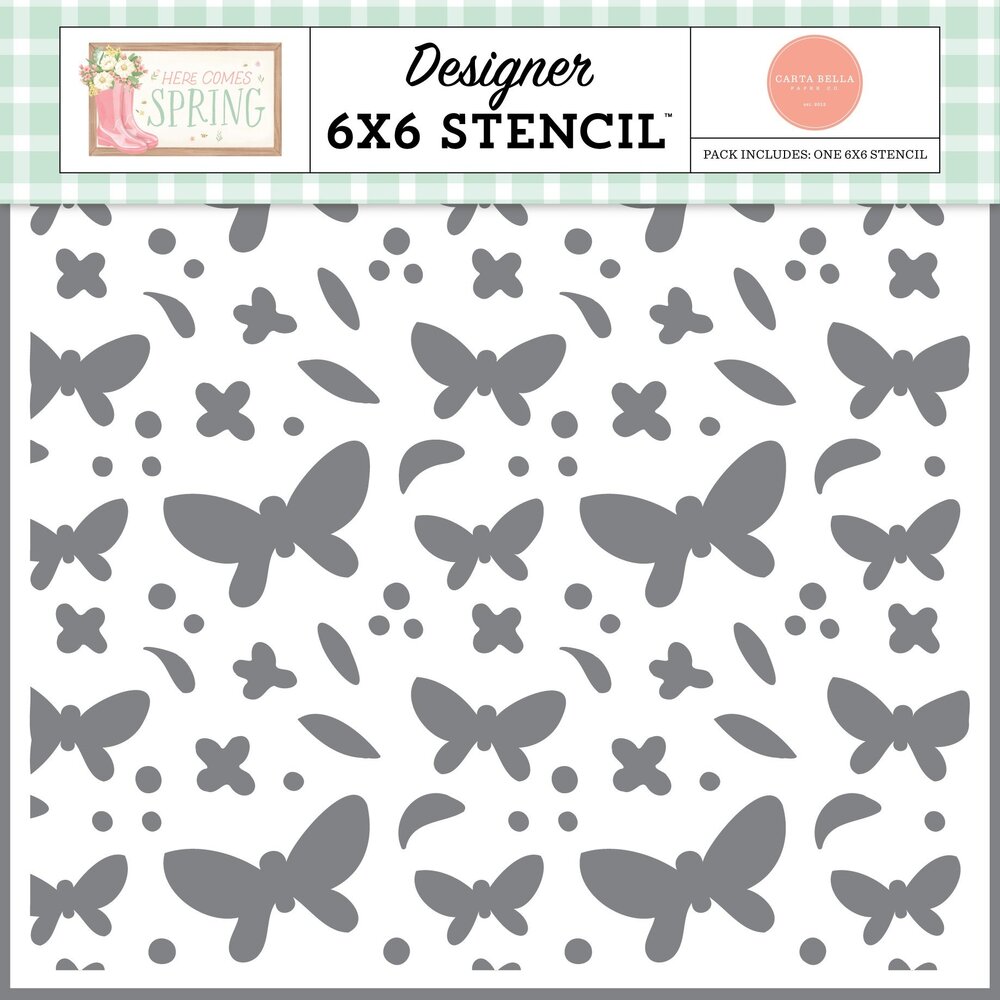 Carta Bella Friendly Butterfly Skies Stencil (CBHCS352034) (OUTLET) Carta Bella Friendly Butterfly Skies Stencil (CBHCS352034) (OUTLET)