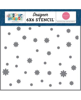 Carta Bella Scattered Flowers Stencil (CBHCR157034) (OUTLET)