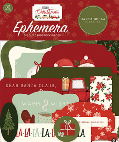 Carta Bella Hello Christmas Ephemera (CBHC124024) (OUTLET)