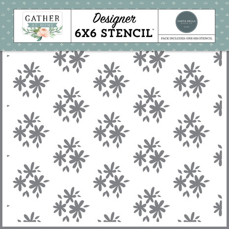 Carta Bella Flower Clusters Stencil (CBGH143034) (OUTLET)