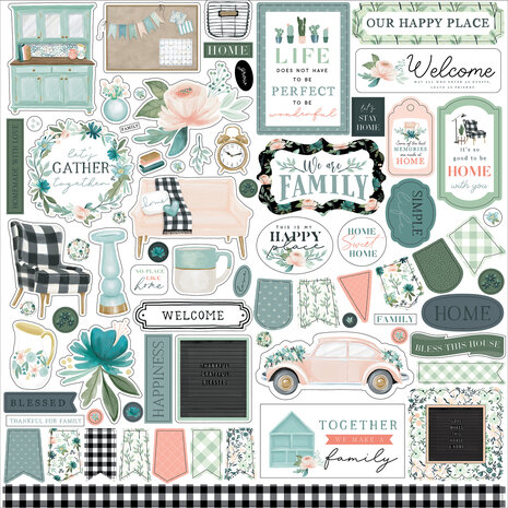 Carta Bella Gather At Home 12x12 Inch Element Sticker (CBGH143014) (OUTLET)