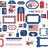 Carta Bella God Bless America Frames & Tags (CBGBA136025) (OUTLET)