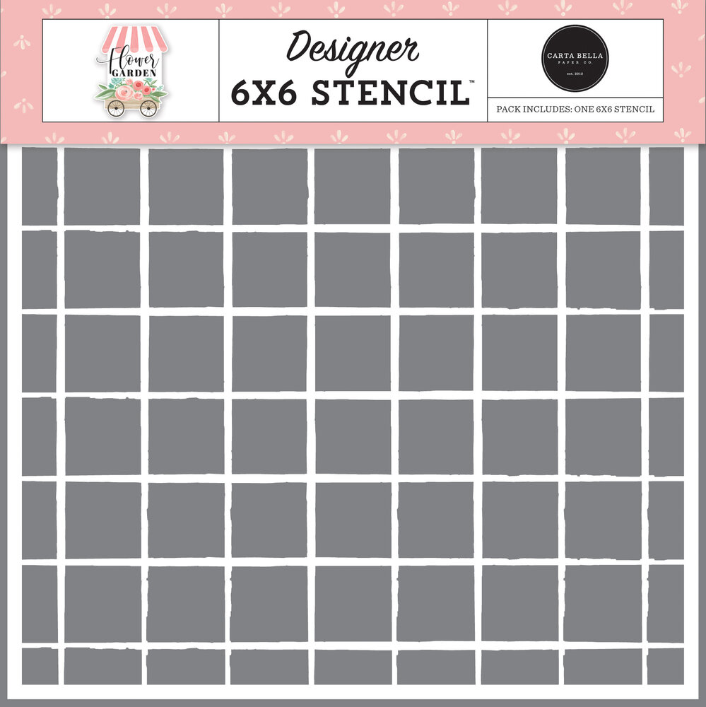 Carta Bella Hello There Grid 6x6 Inch Stencil (CBGA130035) (OUTLET)