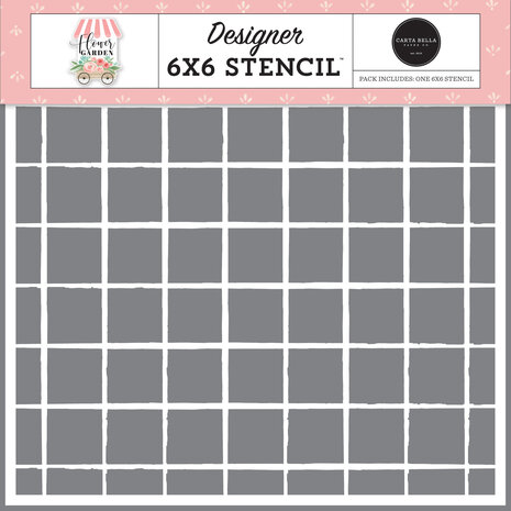 Carta Bella Hello There Grid 6x6 Inch Stencil (CBGA130035) (OUTLET)