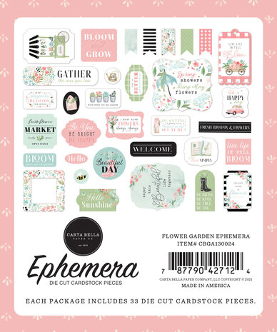 Carta Bella Flower Garden Ephemera (CBGA130024) (OUTLET)
