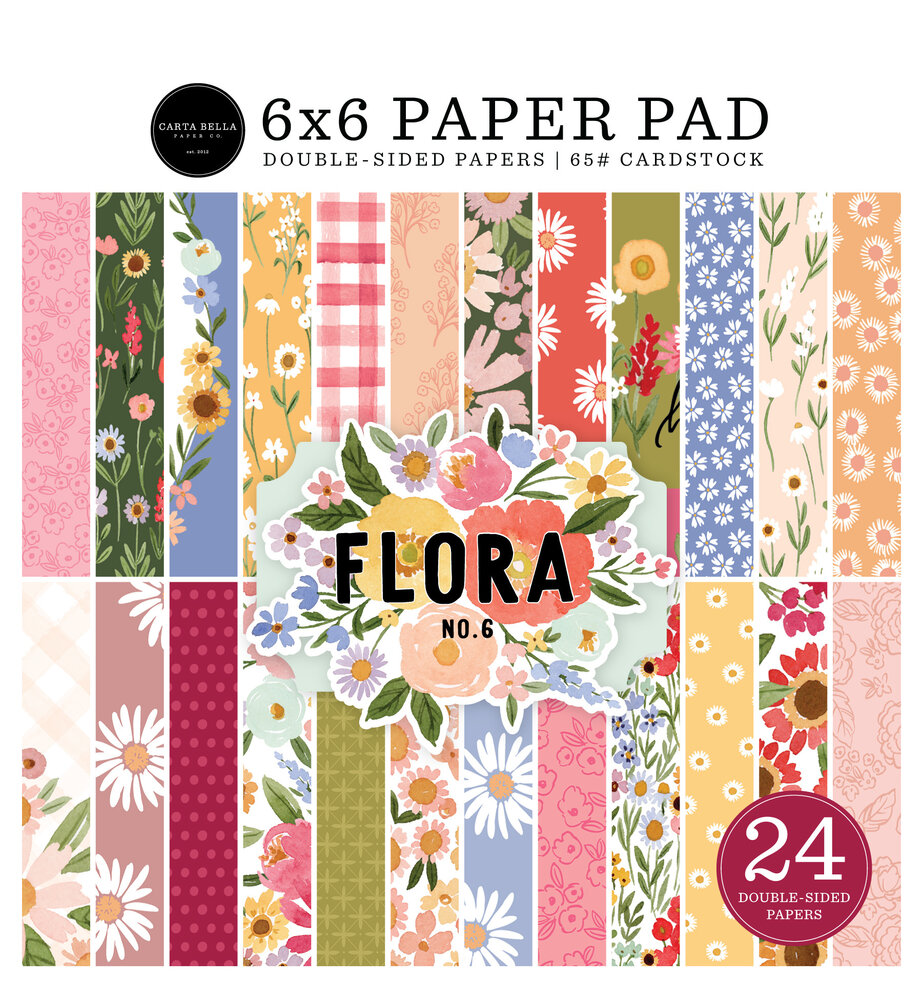 Carta Bella Flora No. 6 6x6 Inch Paper Pad (CBFRN316023) (OUTLET)