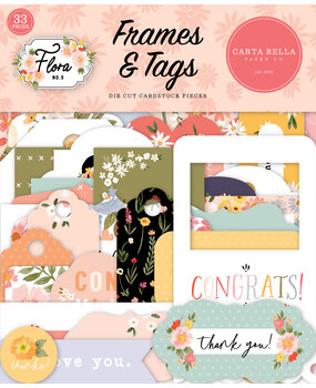 Carta Bella Flora No.5 Frames & Tags (CBFLON152025) (OUTLET)