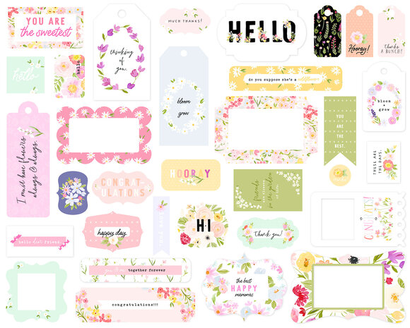 Carta Bella Flora No.5 Frames & Tags (CBFLON152025) (OUTLET)