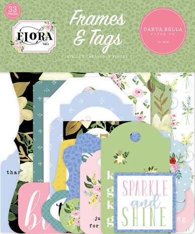 Carta Bella Flora No.4 Frames & Tags (CBFLN135025) (OUTLET)
