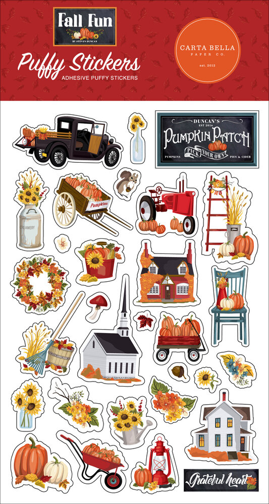 Carta Bella Fall Fun Puffy Stickers (CBFF326066) (OUTLET)