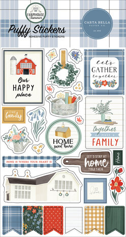 Carta Bella Farmhouse Summer Puffy Stickers (CBFAS150066) (OUTLET)
