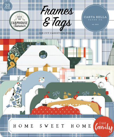 Carta Bella Farmhouse Summer Frames & Tags (CBFAS150025) (OUTLET)