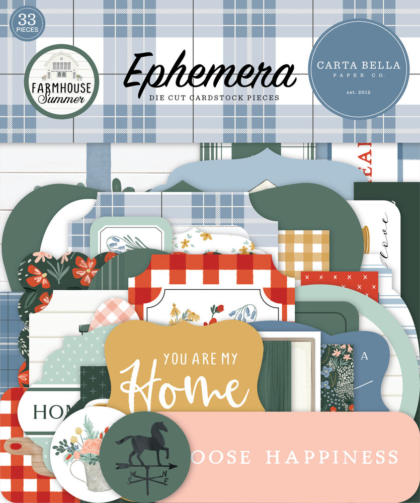 Carta Bella Farmhouse Summer Ephemera (CBFAS150024) (OUTLET)