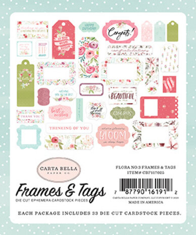 Carta Bella Flora No.3 Frames & Tags (CBF117025) (OUTLET)