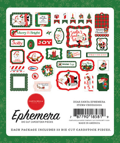 Carta Bella Dear Santa Ephemera (CBDE125024) (OUTLET)