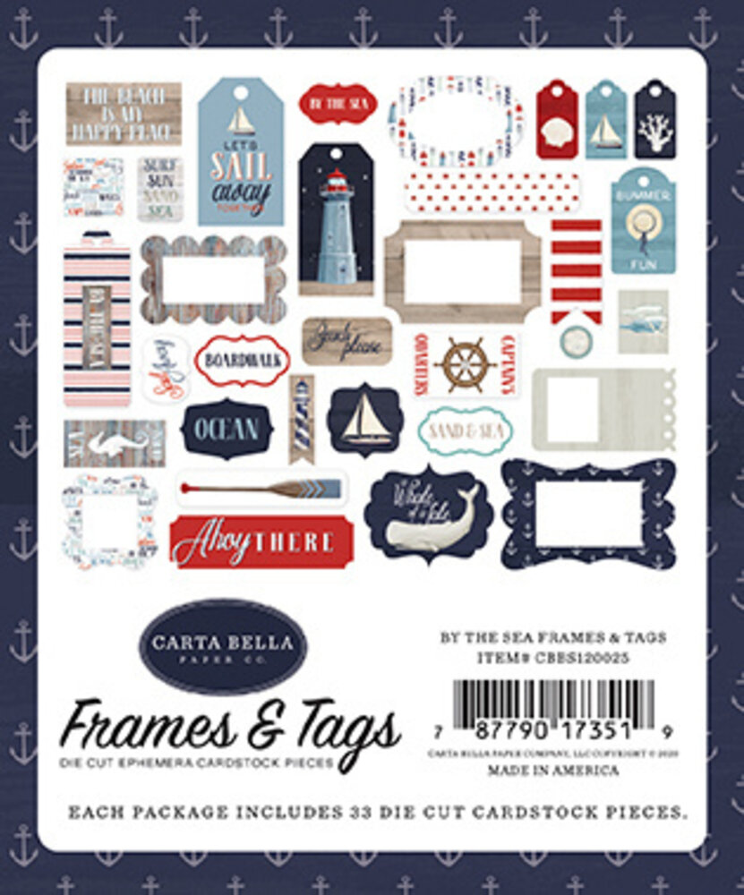 Carta Bella By The Sea Frames & Tags (CBBS120025) (OUTLET)