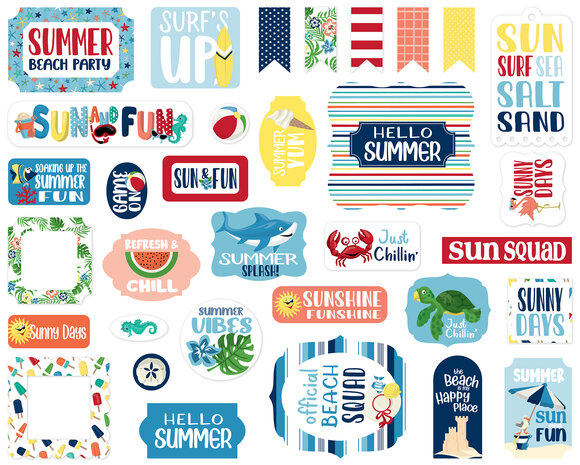 Carta Bella Beach Party Ephemera (CBBE149024) (OUTLET)