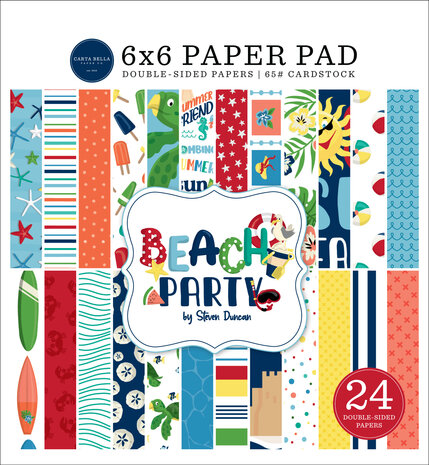 Carta Bella Beach Party 6x6 Inch Paper Pad (CBBE149023) (OUTLET)