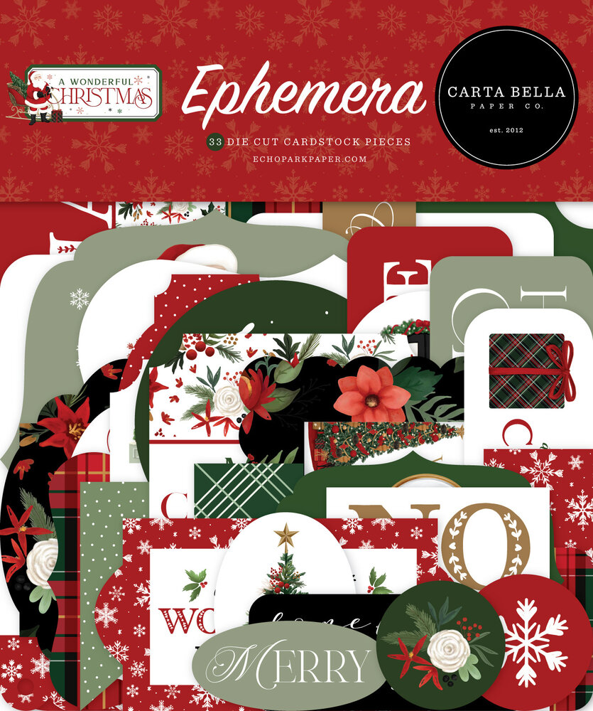 Carta Bella A Wonderful Christmas Ephemera (CBAWC328024) (OUTLET)