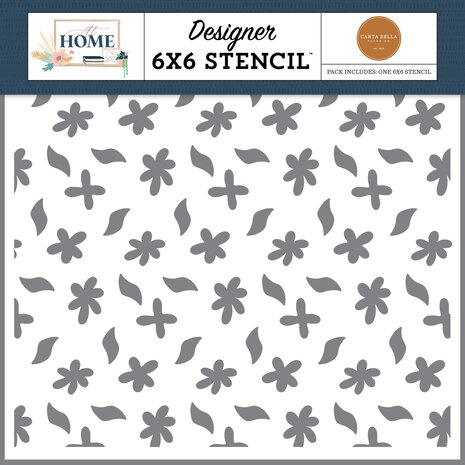 Carta Bella Feeling Of Home Flower Stencil (CBAH339034) (OUTLET)