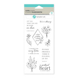 American Crafts Hampton Art Clear Stamps A Grateful Heart (10pcs) (SC1043-HL) (OUTLET)