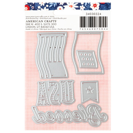 American Crafts Flags and Frills Dies (34030324) (OUTLET)