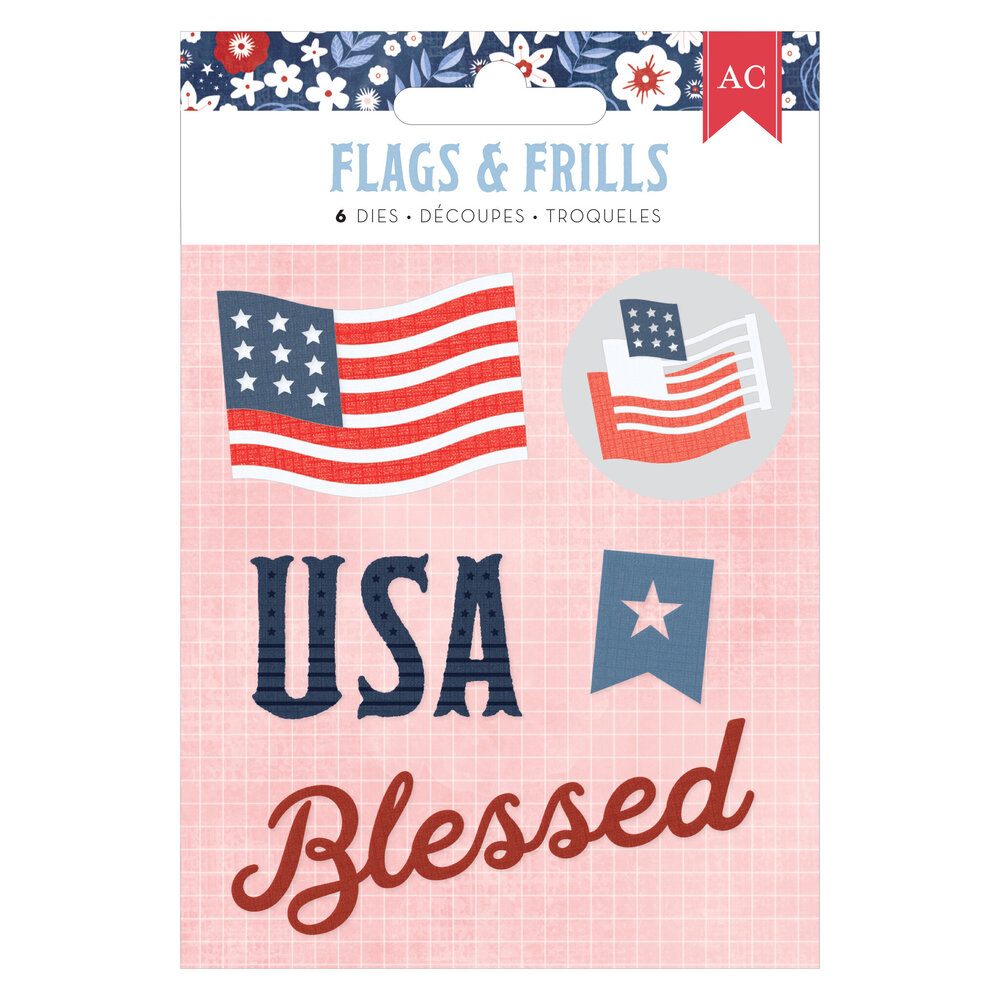 American Crafts Flags and Frills Dies (34030324) (OUTLET)