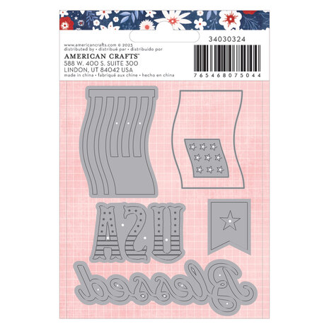 American Crafts Flags and Frills Dies (34030324) (OUTLET)