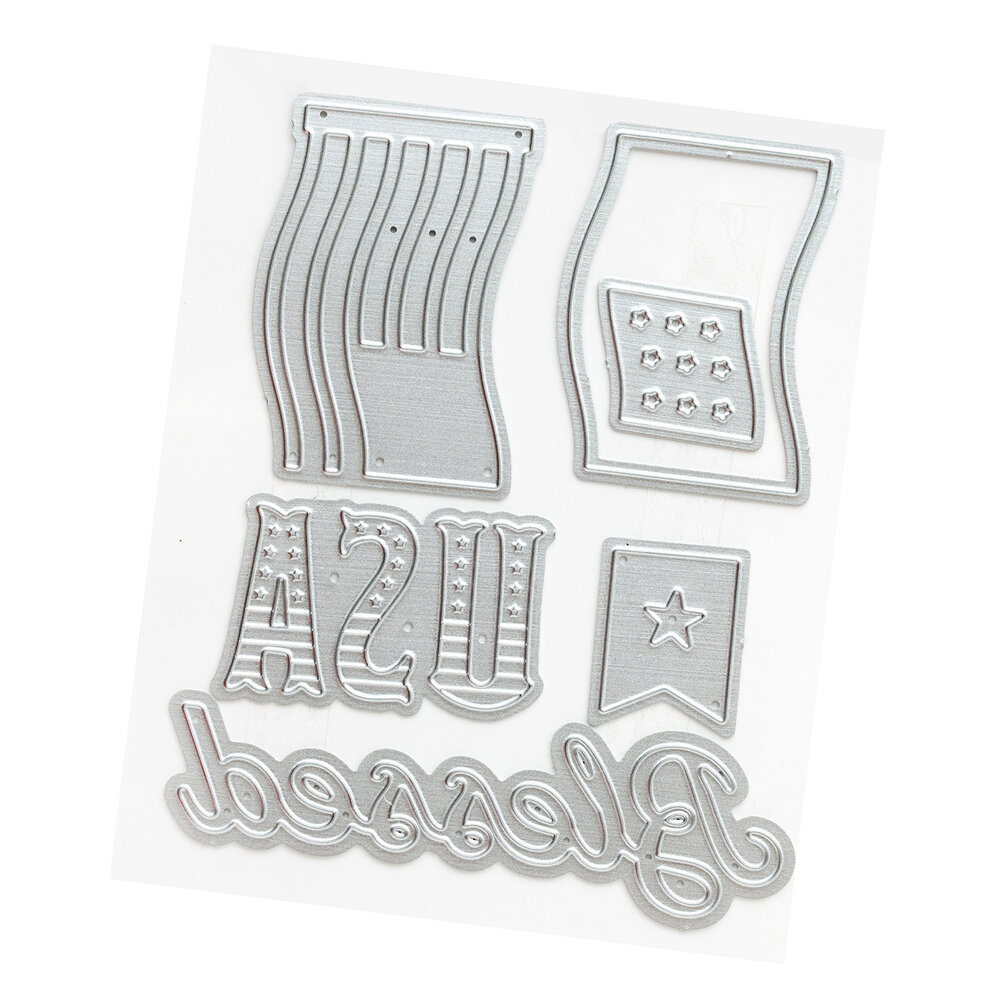 American Crafts Flags and Frills Dies (34030324) (OUTLET)