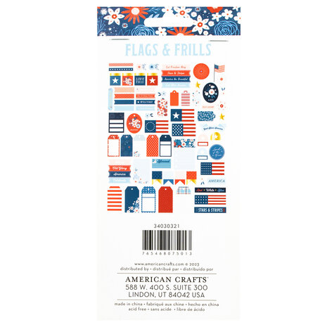 American Crafts Flags and Frills Ephemera Journaling (34030321) (OUTLET)