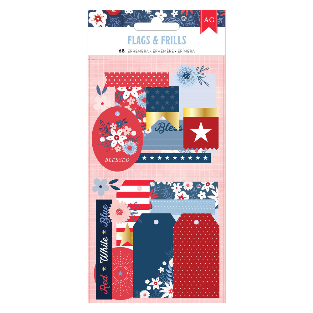 American Crafts Flags and Frills Ephemera Journaling (34030321) (OUTLET)