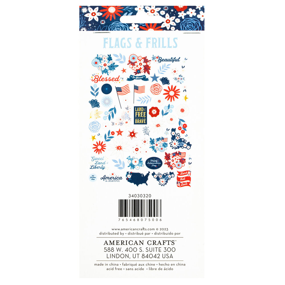 American Crafts Flags and Frills Ephemera Icons (34030320) (OUTLET)