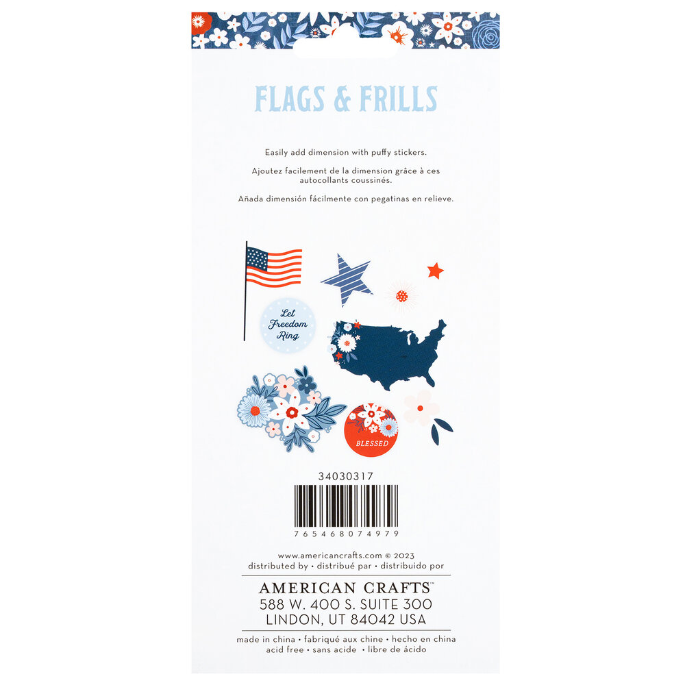 American Crafts Flags and Frills Sticker Puffy Icons (34030317) (OUTLET) American Crafts Flags and Frills Sticker Puffy Icons (34030317) (OUTLET)
